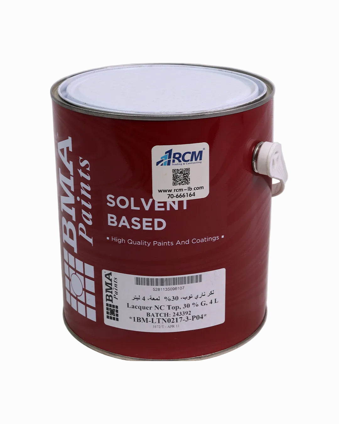 BMA NC Lacquer – 30% Gloss, 4 L