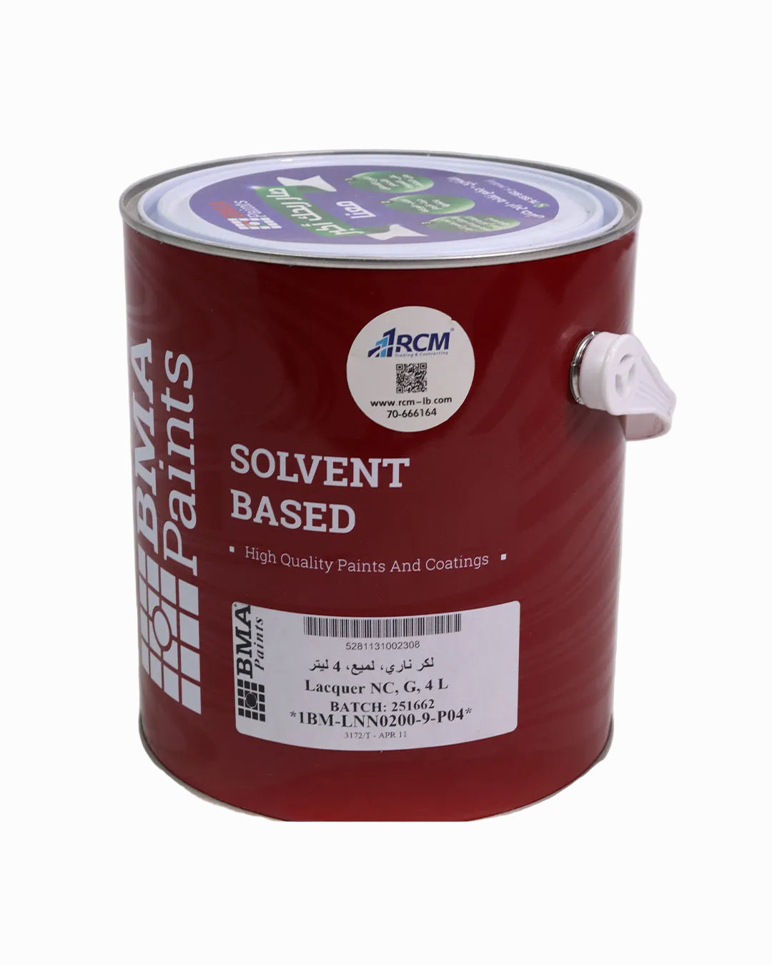 BMA NC Lacquer – Gloss Finish, 4 L